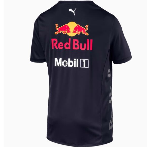 PUMA Red Bull Aston Martin Soccer Futbol Activewear Track Team Tee Shirt XS NWT - Picture 2 of 16